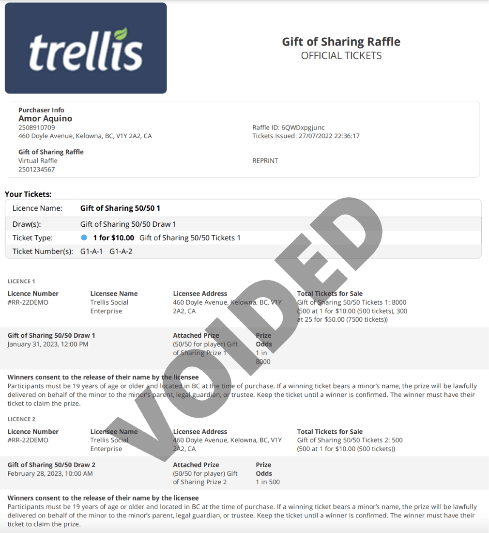Automated Raffle Donor Communication Preview