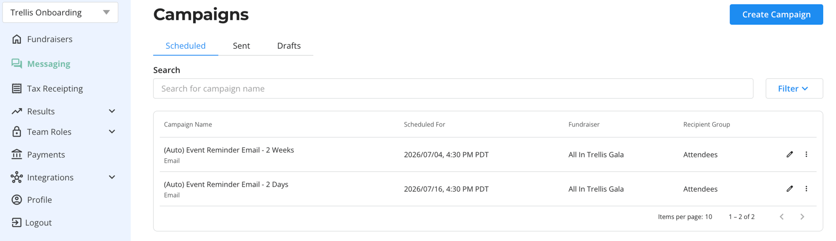 Overview of the Trellis Dashboard