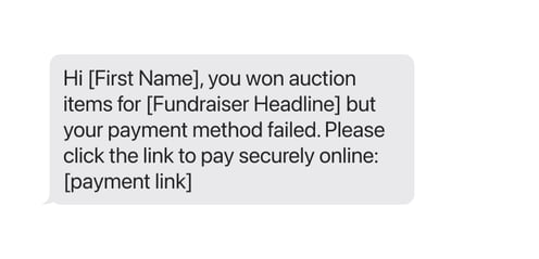 payment failed text